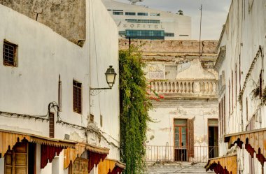 Casablanca, Morocco - November 2021 : Historical center in sunny weather, HDR 