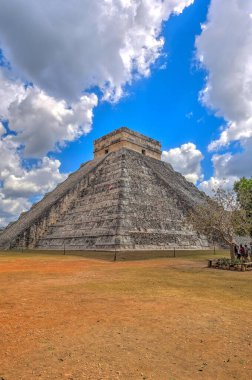 Chichen Itza, Yucatan, Mexico - January 2017 : Mayan ruins in sunny weather