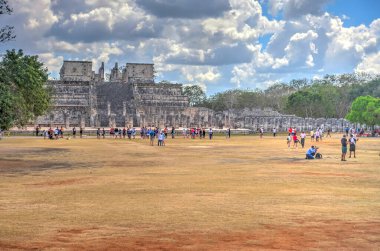 Chichen Itza, Yucatan, Mexico - January 2017 : Mayan ruins in sunny weather