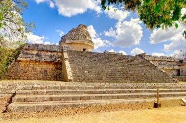 Chichen Itza, Yucatan, Mexico - January 2017 : Mayan ruins in sunny weather