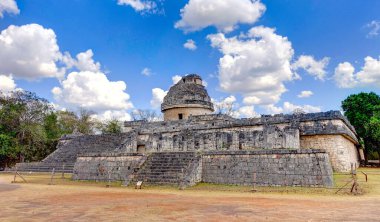 Chichen Itza, Yucatan, Mexico - January 2017 : Mayan ruins in sunny weather