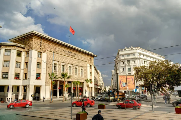 Casablanca Morocco November 2021 Arab League Park Cathedral Cloudy Weather — ストック写真