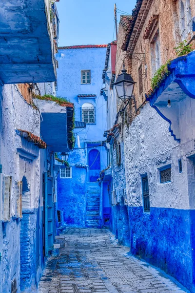 Chefchaouen Morocco January 2020 Historical Center Blue City Sunny Weather — Stock Fotó