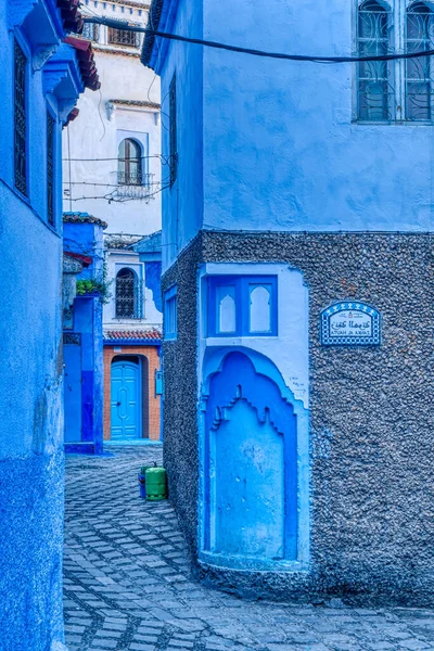 Chefchaouen Morocco January 2020 Historical Center Blue City Sunny Weather — стоковое фото