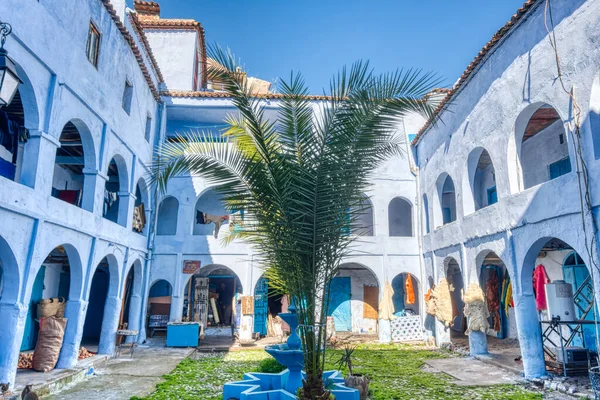 Chefchaouen Morocco January 2020 Historical Center Blue City Sunny Weather — Fotografia de Stock