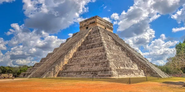 Chichen Itza, Yucatan, Mexico - January 2017 : Mayan ruins in sunny weather