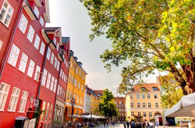 Copenhagen, Denmark - August 2019: Beautiful view of the historical city center in sunny weather