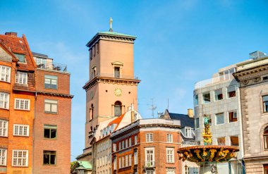 Copenhagen, Denmark - August 2019: Beautiful view of the historical city center in sunny weather