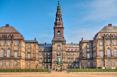 Copenhagen, Denmark - August 2019: Beautiful view of the historical city center in sunny weather
