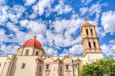 Durango, Mexico - January 2022: Historical center of the city in sunny weather