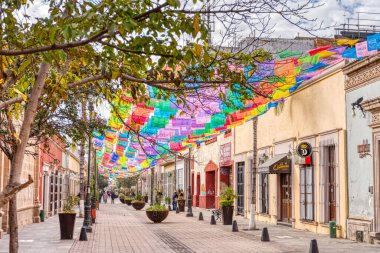 Durango, Mexico - January 2022: Historical center of the city in sunny weather