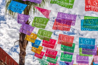 Durango, Mexico - January 2022: Historical center of the city in sunny weather