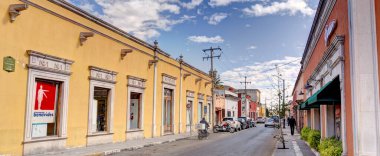 Durango, Mexico - January 2022: Historical center of the city in sunny weather