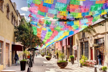Durango, Mexico - January 2022: Historical center of the city in sunny weather