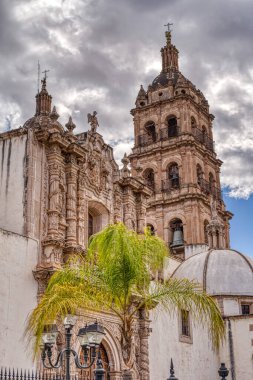 Durango, Mexico - January 2022: Historical center of the city in sunny weather