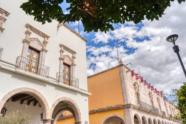 Durango, Mexico - January 2022: Historical center of the city in sunny weather