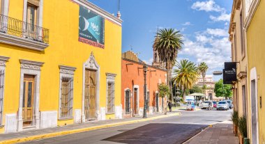 Durango, Mexico - January 2022: Historical center of the city in sunny weather