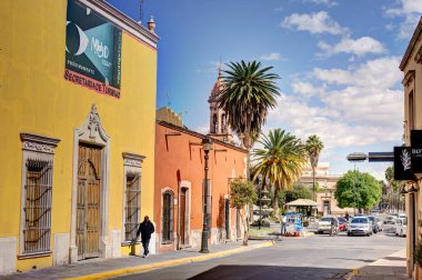 Durango, Mexico - January 2022: Historical center of the city in sunny weather