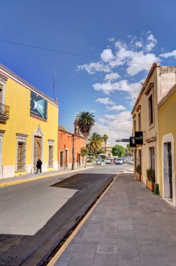 Durango, Mexico - January 2022: Historical center of the city in sunny weather