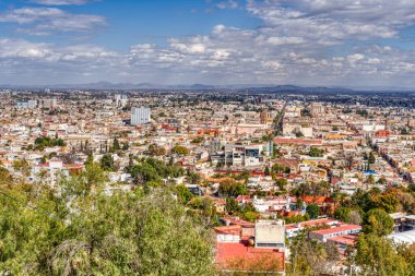 Durango, Mexico - January 2022: Historical center of the city in sunny weather