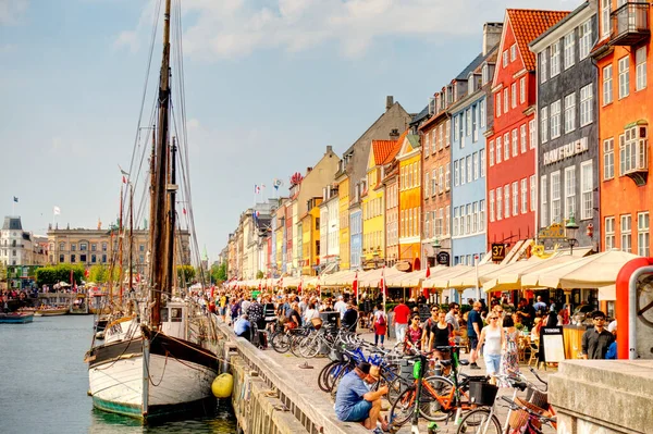 Copenhagen Denmark August 2019 Nyboder District Sunny Weather — Stock Photo, Image