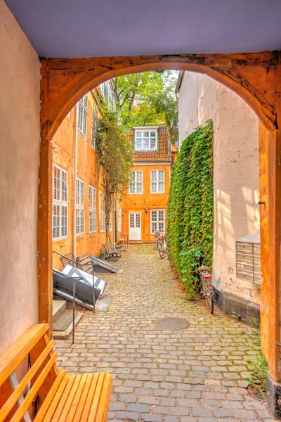 Copenhagen Denmark August 2019 Nyboder District Sunny Weather — Fotografia de Stock