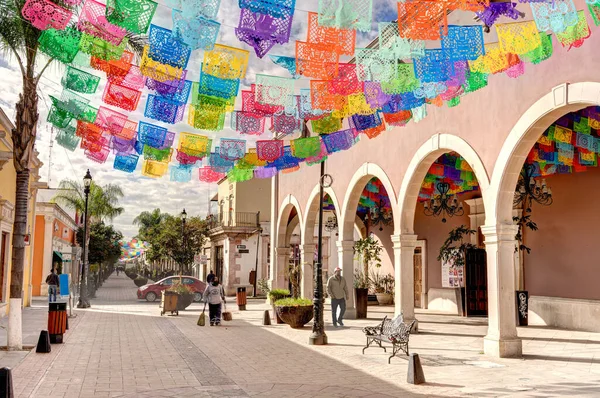 Durango, Mexico - January 2022: Historical center of the city in sunny weather