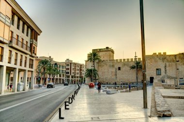 Elche, Spain - August 2021 : Historical center in summertime