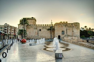 Elche, Spain - August 2021 : Historical center in summertime