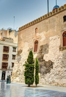 Elche, Spain - August 2021 : Historical center in summertime