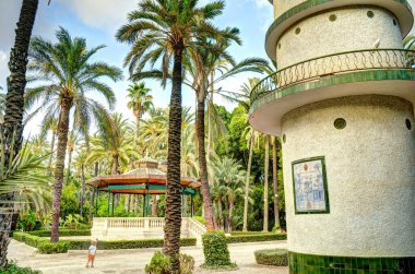 Elche, Spain - August 2021 : Historical center in summertime