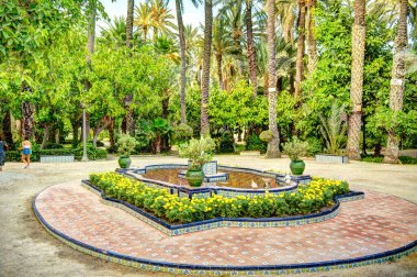 Elche, Spain - August 2021 : Historical center in summertime