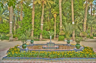 Elche, Spain - August 2021 : Historical center in summertime