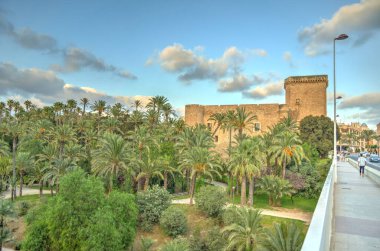 Elche, Spain - August 2021 : Historical center in summertime