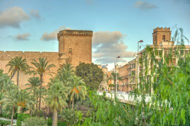 Elche, Spain - August 2021 : Historical center in summertime