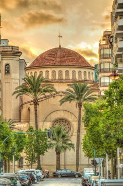 Elche, Spain - August 2021 : Historical center in summertime