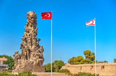 Famagusta, Cyprus - October 2019 : Historical center in sunny weather