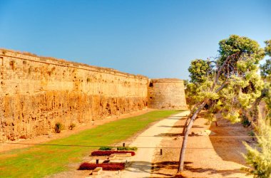 Famagusta, Cyprus - October 2019 : Historical center in sunny weather