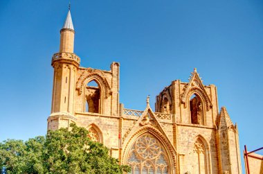 Famagusta, Cyprus - October 2019 : Historical center in sunny weather