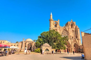 Famagusta, Cyprus - October 2019 : Historical center in sunny weather