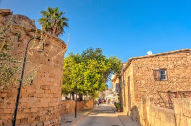 Famagusta, Cyprus - October 2019 : Historical center in sunny weather