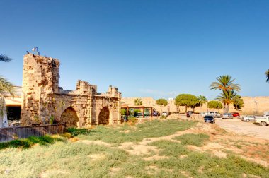 Famagusta, Cyprus - October 2019 : Historical center in sunny weather