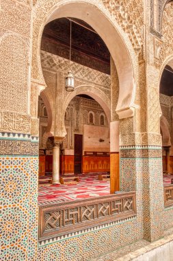 Fez, Morocco - January 2019 : Madrasa Bou Inania