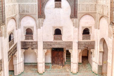 Fez, Morocco - January 2020 : Attarine Madrasah in the old city