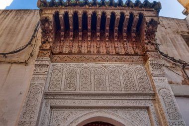 Fes, Morocco - January 2020 : Historical center in sunny weather