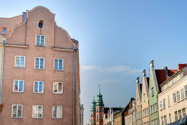 Gdansk, Poland - July 2021 : Historical center in sunny weather     