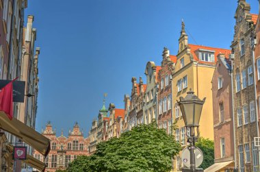 Gdansk, Poland - July 2021 : Historical center in sunny weather     