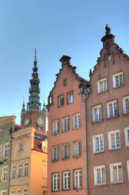 Gdansk, Poland - July 2021 : Historical center in sunny weather     