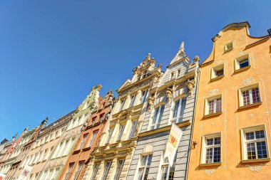 Gdansk, Poland - July 2021 : Historical center in sunny weather     