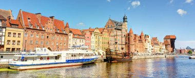 Gdansk, Poland - July 2021 : Historical center in sunny weather     